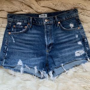 AGOLDE denim shorts.